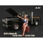 Preview: American Diorama 77456 - 70er Figur  VI - Frau in blauer Kleidung - 1/1000 1:18