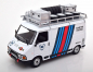 Preview: IXO Fiat 242 Martini Rally Team Assistance + Zubehör Reifenständer & Reifen 1986 1:18 limitiert Modellauto