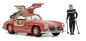 Preview: Mercedes Benz 300 SL rot mit Ski 1:43 Modellauto Schuco 450376600 Oldtimer