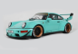 Preview: GT Spirit 951 Porsche RWB Tiffany 2020 blue 1:12  Modelcar