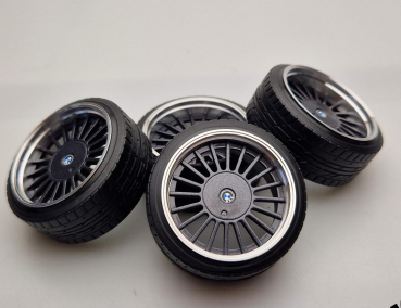 1:12 SD Felgen 16 Zoll "ALU" Alpina II gunmetal 48,5mm modelcar Tuning