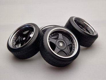1:12 SD Felgen 16 Zoll "ALU" OZ Futura schwarz 48,5mm modelcar Tuning