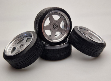 Preview: 1:12 SD Felgen 16 Zoll "ALU" OZ Futura silver 48,5mm modelcar Tuning