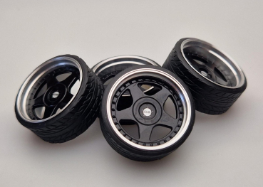 SD Felgen 19 Zoll "ALU" OZ Futura schwarz 34mm 1:18 Modellauto Tuning