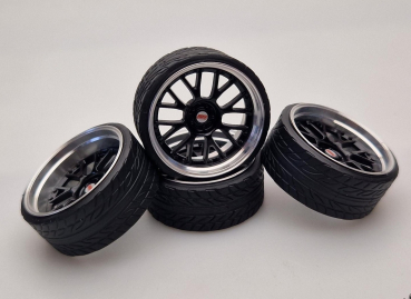 SD Felgen 19 Zoll "ALU" BBS RS-GT schwarz 34mm 1:18 Modelcar Tuning