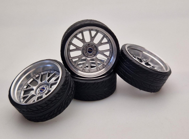 SD Felgen 19 Zoll "ALU" BBS RS-GT silber 34mm 1:18 Modelcar Tuning