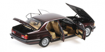Minichamps 100023007 BMW 730i E32 1986 red metallic 1:18 Modellauto