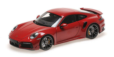 Minichamps PORSCHE 911 992 Turbo S Coupe 2021 Sport Design rot 1:18 Modellauto limitiert 1/504