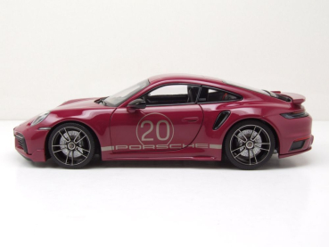 Minichamps PORSCHE 911 992 Turbo S Coupe 2021 Sport Design red 1:18 Modelcar limited 1/504