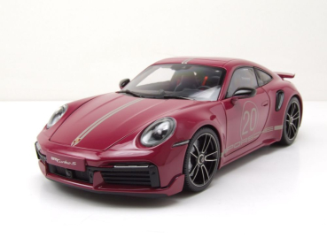 Minichamps PORSCHE 911 992 Turbo S Coupe 2021 Sport Design rot 1:18 Modellauto limitiert 1/504