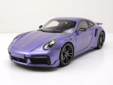 Minichamps PORSCHE 911 992 Turbo S Coupe 2021 Sport Design violett 1:18 Modellauto limitiert 1/504