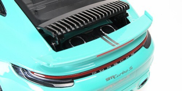 Minichamps PORSCHE 911 992 Turbo S Coupe 2021 Sport Design grün 1:18 Modellauto limitiert 1/504