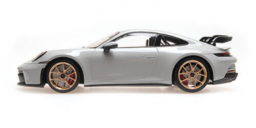 Minichamps 117069001 Porsche 911 992 GT3 Chalk Kreide-grau 1:18 Modellauto