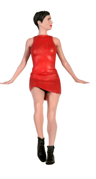 Atlantic 1:18 Figur Frau Moana in roten Kleid für Modellbau Diorama