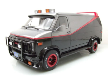 Greenlight 12101 GMC Vandura 1983 A-Team Van grey-black 1:12 Modellauto limitiert