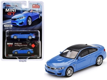 Mini GT BMW M4 (F82) Yas Marina Blau Metallic LHD 1:64 limited MGT00122