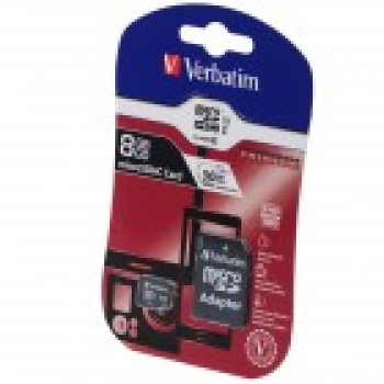 Verbatim microSDHC Speicherkarte 8 GB Class 10