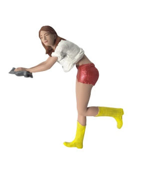 Atlantic 1:18 Figur Rebecca Frau die Auto wäscht für Modellbau Diorama