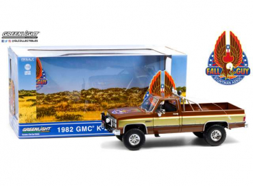 Greenlight 13560 GMC K-2500 1982 Sierra Grande Wideside 1:18 *Fall Guy Stuntman Association* modelcar
