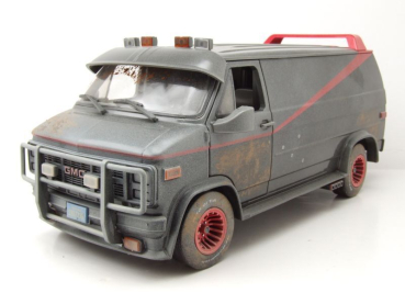 Greenlight 13567 GMC Vandura 1983 A-Team Van grau-schwarz 1:18 Modellauto