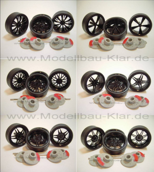 Felgen 04B-Set / 6 verschiedene Sätze (39mm)