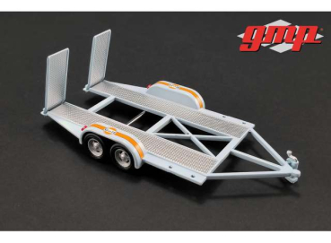 GMP Tandem Trailer mit Reifenregal 1:43 Gulf Anhänger 14304