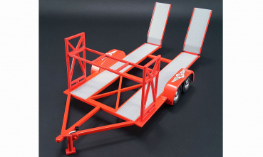 GMP Tandem Car Trailer with Tire Rack Texaco red 1:43 14315