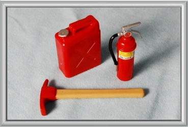 Phoenix Hobby Gear 15105 Jerry can, Pick, Fire Extinguisher 1:10