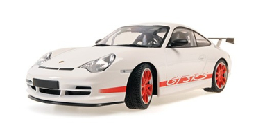 PORSCHE 911 GT3 RS 996 2002 white / red Stripes 1:18 Minichamps Modelcar