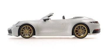 Minichamps PORSCHE 911 992 Carrera 4S Cabriolet 2019 Kreide grau 1:18 Modellauto