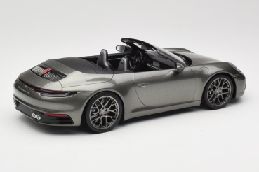 Minichamps PORSCHE 911 992 Carrera 4S Cabrio 2019 grau-grün metallic 1:18 Modellauto