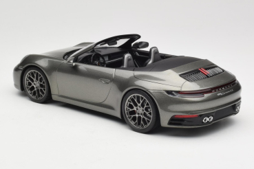 Minichamps PORSCHE 911 992 Carrera 4S Cabrio 2019 grau-grün metallic 1:18 Modellauto