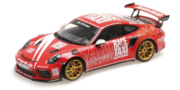 Minichamps PORSCHE 911 991.2 GT3 RS 2019 GETSPEED RACE TAXI rot 1:18 Modellauto