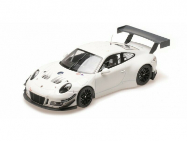 Minichamps 155186900 Porsche 911 GT3 R Plainbody white 1:18 limited 1/300 Modellauto