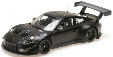 Minichamps 155186901 Porsche 911 GT3 R Plainbody matt black 1:18 limited 1/300 Modellauto