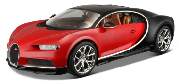 Bburago 11040R Bugatti Chiron rot-schwarz 1:18 Modellauto Supersportler