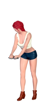 Atlantic 1:18 Figur Courtney Frau die Auto wäscht für Modellbau Diorama