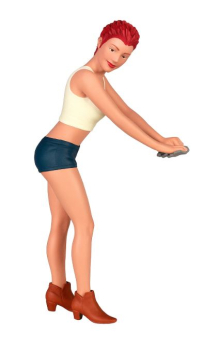 Atlantic 1:18 Figur Courtney Frau die Auto wäscht für Modellbau Diorama