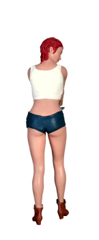 Atlantic 1:18 Figur Courtney Frau die Auto wäscht für Modellbau Diorama