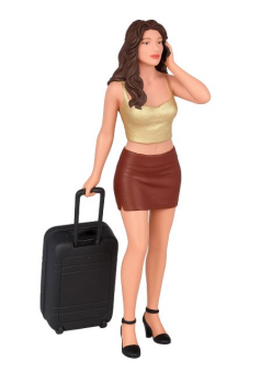 Atlantic 1:18 Figur Anna Frau mit Koffer für Modellbau Diorama