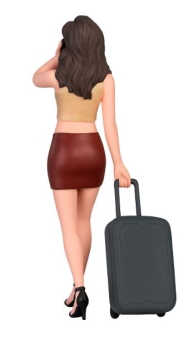 Atlantic 1:18 Figur Anna Frau mit Koffer für Modellbau Diorama