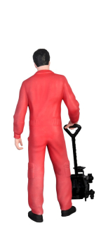 Preview: Atlantic 1:18 Figur Sam Mechaniker mit Wagenheber für Modellbau Diorama