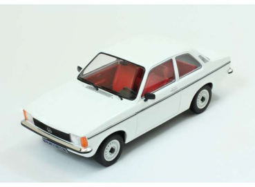 Triple9 1800120 Opel Kadett C2 1977 2 door white with red interior. 1:18 limited 1/1002 Modellauto