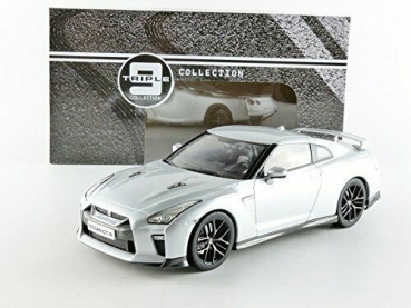 Triple9 1800199 Nissan Skyline GT-R 2017 silver 1:18 Modellauto