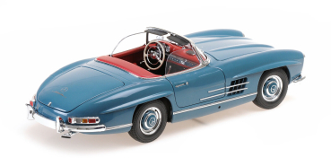 Minichamps MERCEDES-BENZ 300 SL ROADSTER (W198) 1957 BLUE 1:18 limitiert Modellauto