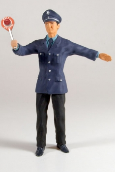 Figurenmanufaktur 180041 Polizist mit Kelle - alte Polizei - Figur 1:18