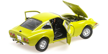 Minichamps 180049032 Opel GT 1900 gelb 1970 1:18 Modellauto