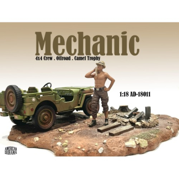 American Diorama 18011 Mechaniker Crew Figur offroad camel trophy Nr.1 1:18 limitiert 1/1000