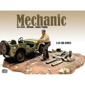 American Diorama 18013 Mechaniker Crew Figur offroad camel trophy Nr.3 1:18 limitiert 1/1000