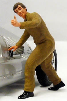 Figurenmanufaktur 180132 Mechaniker Daumen hoch, brauner Overall - Figur 1:18